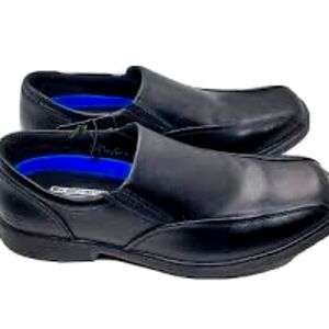 SKECHERS MENS BLACK LEATHER RELAX FIT MEMORY FOAM WALKING SHOES SIZE 10